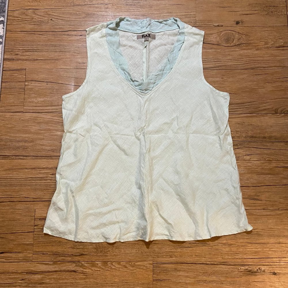 Mint, Breezy, Linen Tank Top